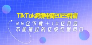 TikTok跨境电商2023特训：35亿下载＋10亿月活，不能错过的亿级红利风口-课界网
