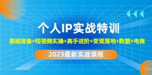 2023个人IP实战特训:基础准备+短视频实操+高手进阶+变现落地+数据+电商-课界网