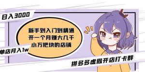 拼多多虚拟开店打卡群：入门到精通（昨日群里有小伙伴3000+）2月26更新-课界网