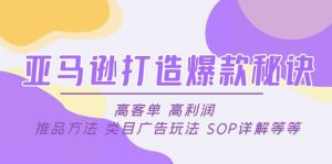 亚马逊打造爆款秘诀：高客单 高利润 推品方法 类目广告玩法 SOP详解等等-课界网