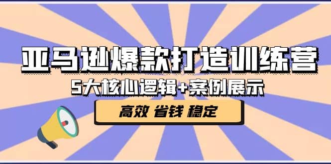 亚马逊爆款打造训练营：5大核心逻辑+案例展示 打造爆款链接 高效 省钱 稳定-课界网