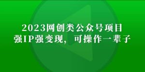 2023网创类公众号项目，强IP强变现，可操作一辈子-课界网