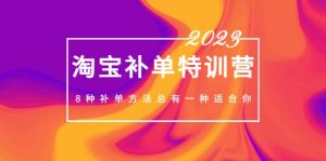2023最新淘宝补单特训营，8种补单方法总有一种适合你-课界网