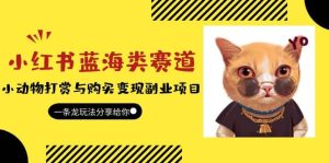 小红书蓝海类赛道：小动物打赏与购买变现副业项目，一条龙玩法分享给你-课界网