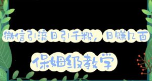 微信互推圈半自动引流方案，矩阵操作日引千人思路【详细视频教程】-课界网