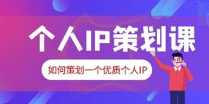 2023普通人都能起飞的个人IP策划课，如何策划一个优质个人IP-课界网