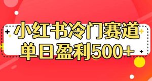 小红书冷门赛道，单日盈利500+【揭秘】-课界网