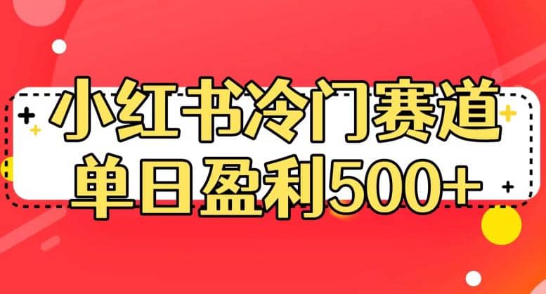 小红书冷门赛道，单日盈利500+【揭秘】-课界网