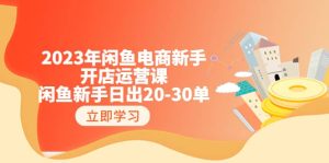 2023年闲鱼电商新手开店运营课:闲鱼新手日出20-30单(18节-实战干货)-课界网