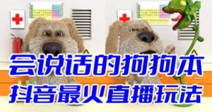 抖音无人直播玩法会说话的狗狗本弹幕礼物互动小游戏（游戏软件+开播教程）-课界网
