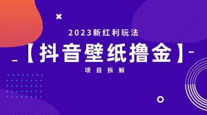 2023新红利玩法：抖音壁纸撸金项目-课界网