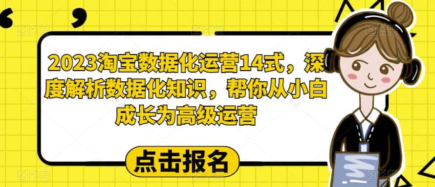 2023淘宝数据化-运营 14式，深度解析数据化知识，帮你从小白成长为高级运营-课界网