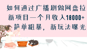 如何通过广播剧做网盘拉新项目一个月收入18000+，简单粗暴，新玩法曝光-课界网