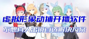 首款AI视频动捕虚拟辅助直播产品【不想真人出镜就用虚拟形象替代】-课界网