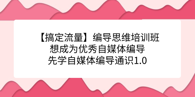 【搞定流量】编导思维培训班，想成为优秀自媒体编导先学自媒体编导通识1.0-课界网