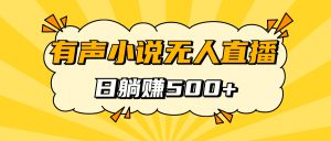 有声小说无人直播，睡着觉日入500，保姆式教学-课界网