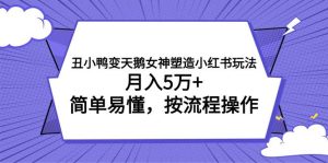 丑小鸭变天鹅女神塑造小红书玩法，月入5万+，简单易懂，按流程操作-课界网