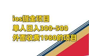iso掘金小游戏单人 日入300-500外面收费1980的项目【揭秘】-课界网