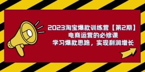 2023淘宝爆款训练营【第2期】电商运营的必修课，学习爆款思路 实现利润增长-课界网