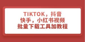 TIKTOK，抖音，快手，小红书视频批量下载工具加教程-课界网