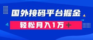 通过国外接码平台掘金卖账号： 单号成本1.3，利润10＋，轻松月入1万＋-课界网