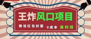 风口项目,0成本一键开店 微信红包封面 市场需求量巨大 看懂的引进提前布局-课界网