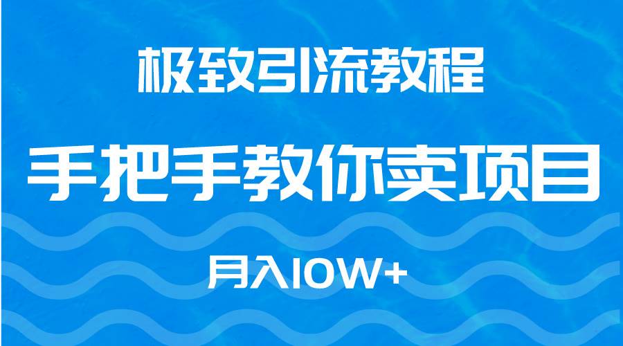 极致引流教程，手把手教你卖项目，月入10W+-课界网