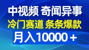 中视频奇闻异事，冷门赛道条条爆款，月入10000＋-课界网