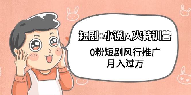 短剧+小说风火特训营，0粉短剧风行推广，月入过万（102节课）-课界网