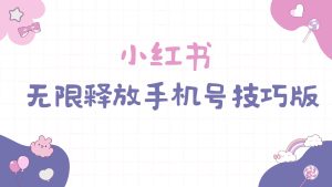 小红书无限释放手机号技巧版手慢无-课界网