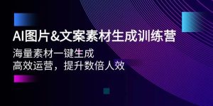 AI图片文案素材生成训练营，海量素材一键生成 高效运营 提升数倍人效-课界网