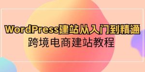 WordPress建站从入门到精通，跨境电商建站教程-课界网