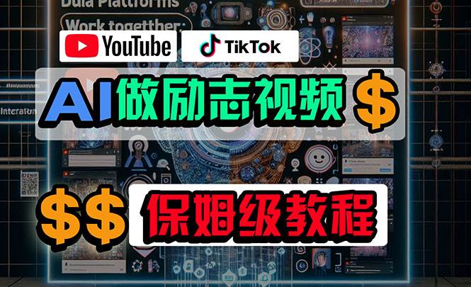 利用AI制作励志视频，在YouTube和TikTok赚钱，小白可做（附工具）-课界网