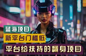 【蓝海项目】新平台无脑搬运，翻身项目 门槛低 小白也能轻松上手 日入500+-课界网