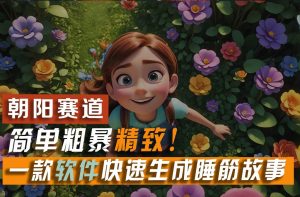 利用一款软件5分钟一条爆款睡前故事，简单粗暴精致！小白月入2w+-课界网