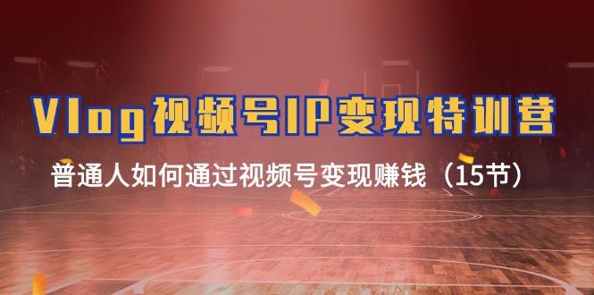 Vlog 视频号IP变现特训营，普通人如何通过视频号变现赚钱（15节）-课界网