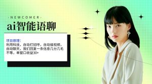 ai智能语聊，单窗口30+单机500+，无脑干！！！-课界网